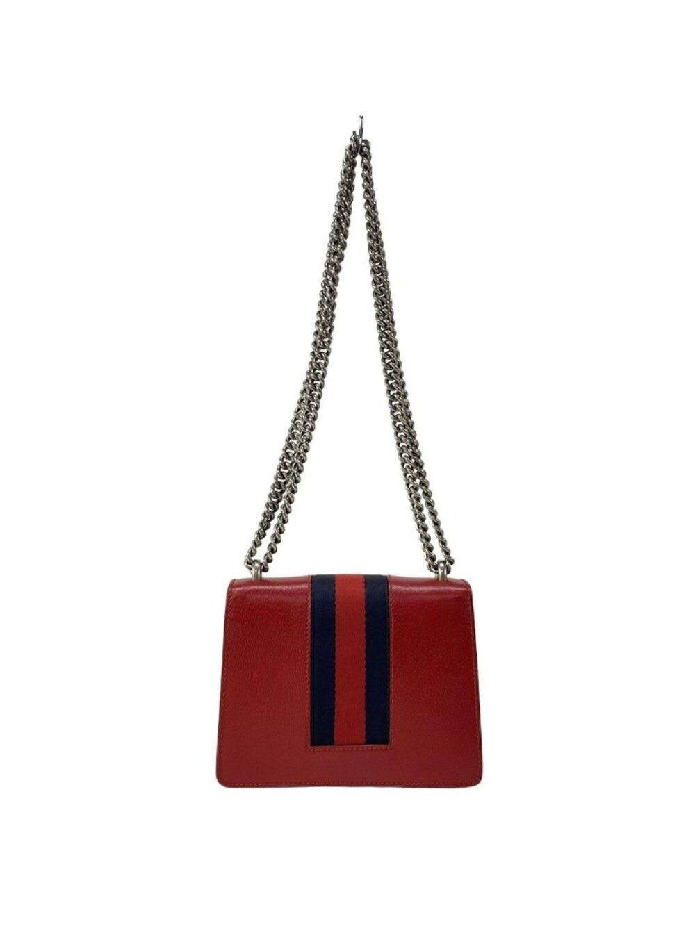 Gucci Shoulder Bag Dionysus Red Navy Chain Leather - Picture 3 of 15